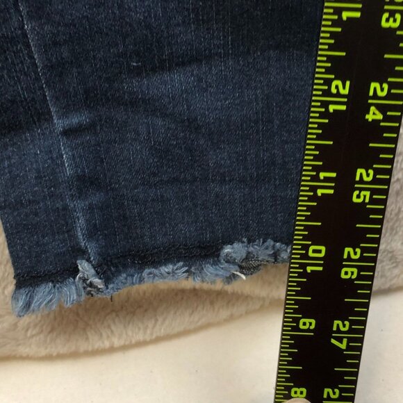 Chaps Women Jeans Size 6/28 Mid Rise Skinny Frayed Hem Blue Denim Classic Casual - Picture 6 of 16